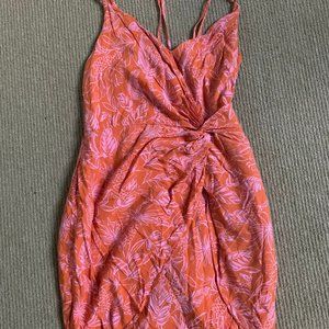 Orange Floral Dress